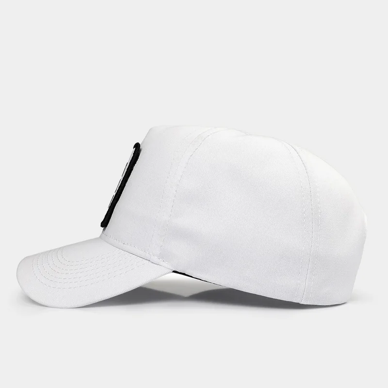 Black Börk V1 Baseball Cat - Unisex White Hat with 2 Code Logo
