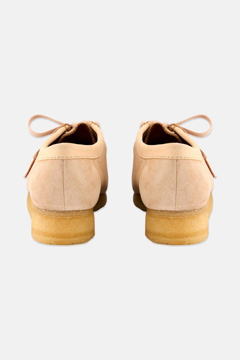 clarks Women Standard Wallabee Lace Up Suede Casual Shoes, Beige - Image 2