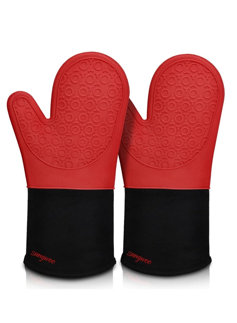 SYOSI Extra Long Professional Silicone Oven Mitt  - Image 1