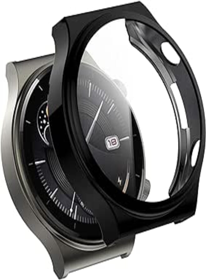 LOKEKE Compatible For Huawei Watch GT2 Pro Protective Case Cover, Full Coverage TPU Protective Case Cover Shell For Huawei Watch GT2 Pro(TPU Black)