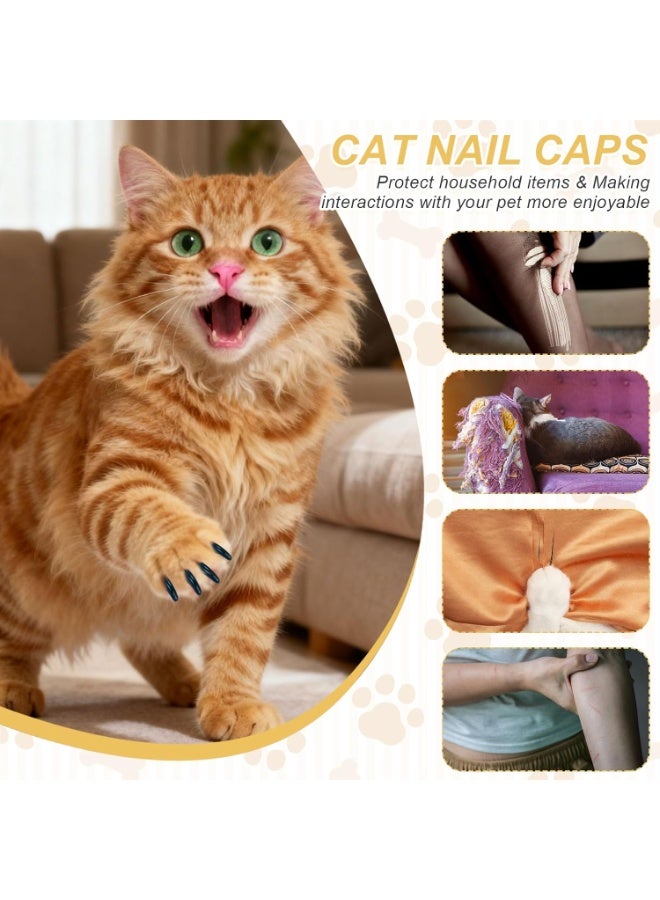 20 Pcs Cat Nail Caps, Colorful Pet Cat And Dog Soft Claws Nail Covers For Cat Claws With Glue And Applicators (Color May Vary) (Large) - Image 5