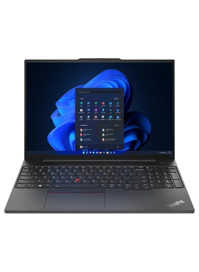Lenovo Thinkpad E16 Laptop With 16-Inch Display, Intel Core i5-1335U Processor/16GB RAM/512GB SSD/Intel UHD Graphics/Windows 11 Pro English/Arabic Black