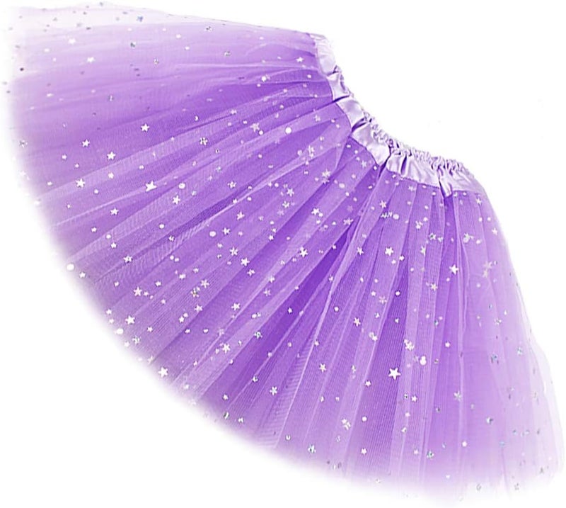 Rysly Store Girls Sparkle Tutus Princess Ballet Dance Layered Tulle Tutu Skirts,2-8T - Image 1