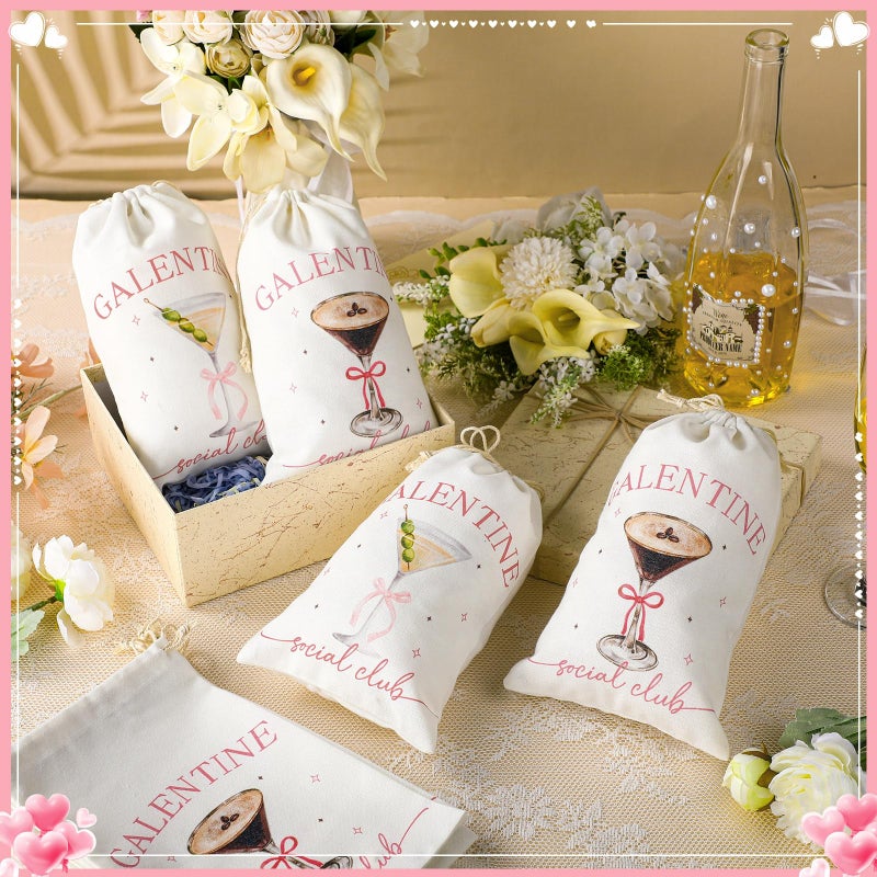 SilTriangle 12 Pcs Galentines Day Gift Bags 6'' x 10'' Anti-valentines Gang Hangover Party Favor Bags for Bachelorette Bridal Shower Birthday Wedding Bridesmaid Galentines Day Party Favors Gifts - Image 3
