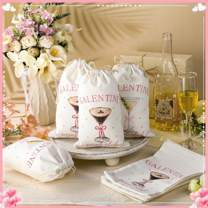 SilTriangle 12 Pcs Galentines Day Gift Bags 6'' x 10'' Anti-valentines Gang Hangover Party Favor Bags for Bachelorette Bridal Shower Birthday Wedding Bridesmaid Galentines Day Party Favors Gifts - Image 5