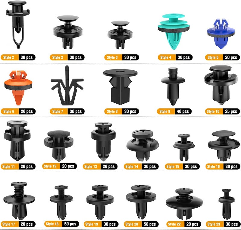 GOOACC 680Pcs Car Push Retainer Clips & Auto Fasteners Assortment - Image 3