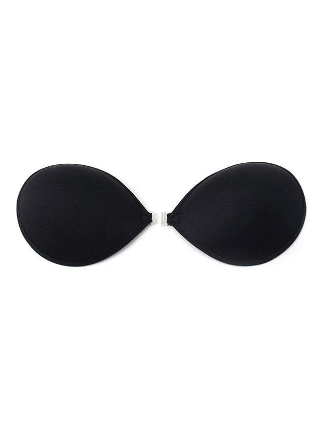 OUTAD Summer Cotton Adhesive Stick Invisible Bra Backless Gel Push Up Strapless Black - Image 1
