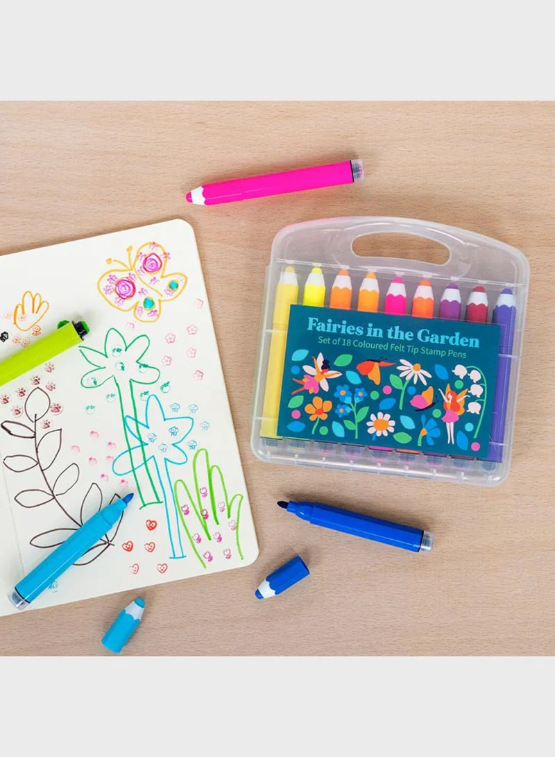 Rex London Multicolor Stamp Pens Felt Tip Set