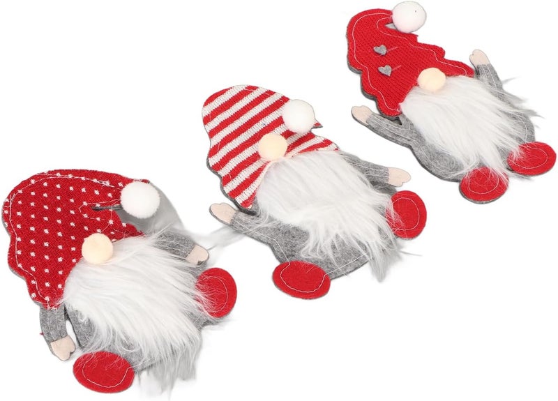 Santa Gnome Tableware Bag Cute Christmas Silverware Holder Multipurpose for Home Decor Ideal Holiday Gift Set of 3 - Image 1