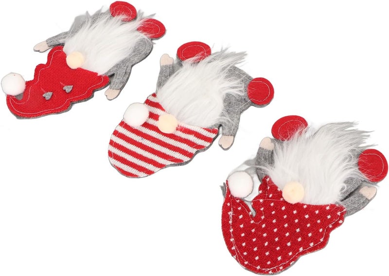 Santa Gnome Tableware Bag Cute Christmas Silverware Holder Multipurpose for Home Decor Ideal Holiday Gift Set of 3 - Image 5
