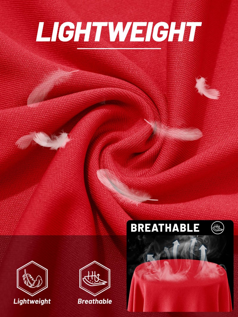 TACVASEN Women's Quarter Zip Pullover Athletic Tops Long Sleeve UV Protection Shirts Rash Guard Quick Dry Red, M - Image 4