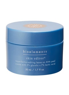 بايو إيلمينتس Bioelements Skin Editor - 1.7 أونصة سائلة - كريم تقشير كيميائي للوجه بحمض ألفا هيدروكسي (AHA) يُترك على البشرة لجميع أنواع البشرة - مع 3% حمض الجليكوليك و7% حمض اللاكتيك - نباتي، خالٍ من الغلوتين - لم يُختبر على الحيوانات مطلقًا  - Image 1