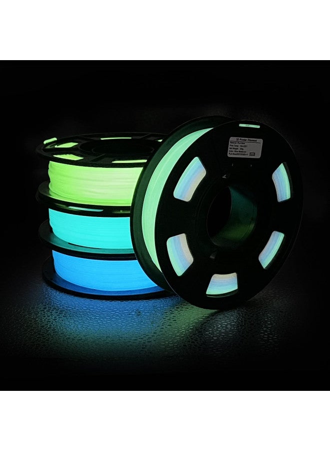 iSANMATE 3D Printer Filament Bundle, Glow in The Dark Filament Multicolor, Green, Blue and Blue-Green, PLA Filament 1.75 mm, Dimensional Accuracy +/- 0.03 mm, 250g X 4 Pack - Image 2