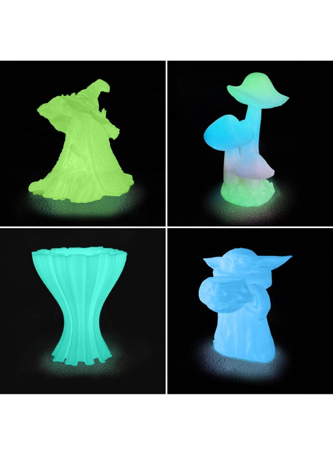 iSANMATE 3D Printer Filament Bundle, Glow in The Dark Filament Multicolor, Green, Blue and Blue-Green, PLA Filament 1.75 mm, Dimensional Accuracy +/- 0.03 mm, 250g X 4 Pack - Image 4