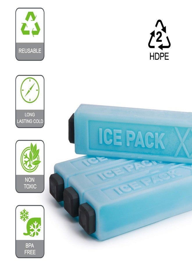TOURIT Ice Packs for Coolers Reusable Long Lasting Freezer Packs for Lunch Bags/Boxes, Cooler Backpack, Camping, Beach, Picnics, Fishing and More (Set of 4, Blue) - Image 3
