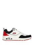 SKECHERS white black red