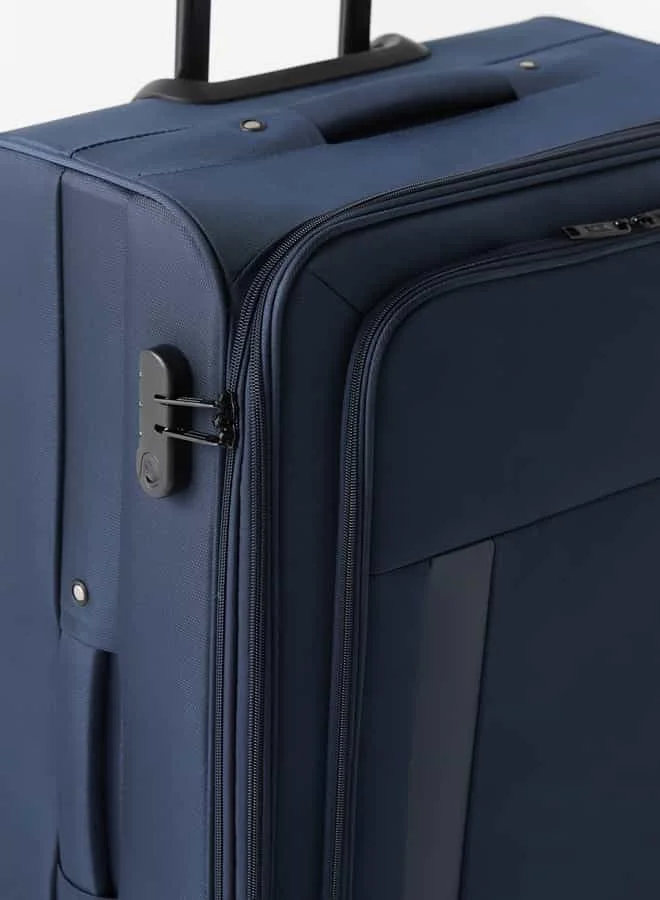 Wave Solid Softcase Luggage Trolley Bag with Retractable Handle - Set of 3