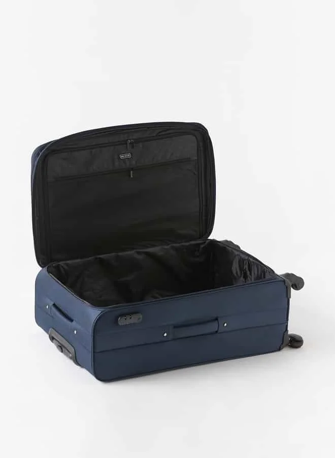Wave Solid Softcase Luggage Trolley Bag with Retractable Handle - Set of 3