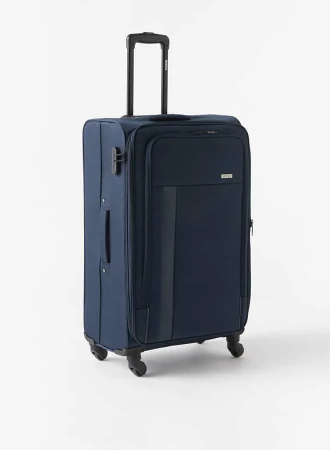 Wave Solid Softcase Luggage Trolley Bag with Retractable Handle - Set of 3