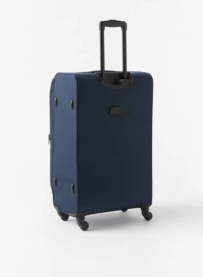Wave Solid Softcase Luggage Trolley Bag with Retractable Handle - Set of 3
