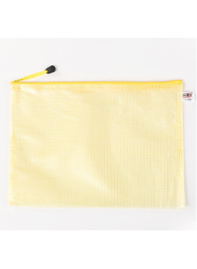 جوهان حقيبة ملفات A4 شبكية سميكة متعددة المقاسات بشريط سحاب شفاف - حقيبة تخزين مكتبية - حقيبة قرطاسية للطلاب - Image 1