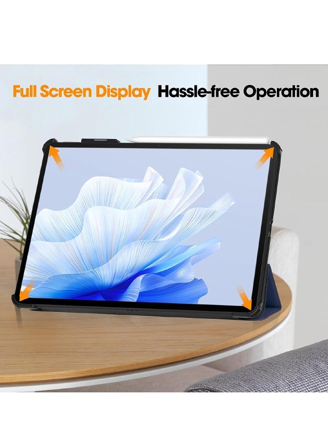 جراب واقٍ لهاتف Huawei Matepad Air 2023 مقاس 11.5 بوصة ، جراب كمبيوتر لوحي ذكي ثلاثي الطي ، جراب فوليو بحامل متعدد الزوايا مع غطاء صلب لهاتف HUAWEI Matepad Air 2023 ، أزرق - Image 3