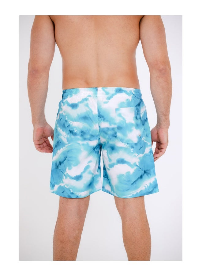 WHITE RABBIT Printed swim shorts with side pockets - Image 3