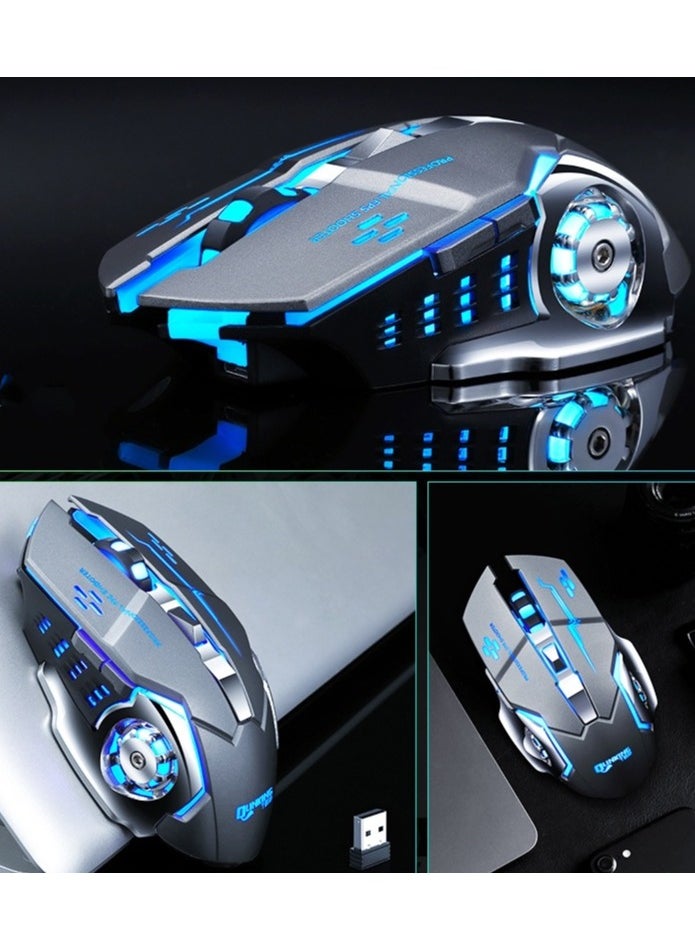 QUNXING Game Office Wireless Charging Mute Mouse  - Image 3