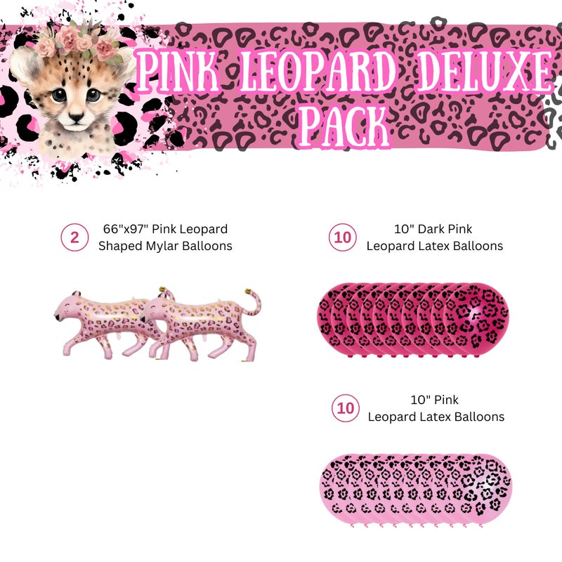 Blue Orchards Pink Leopard Deluxe Party Supplies Pack (124 Pieces For 16 Guests) - Cheetah Party Decorations  Two Wild Birthday For Girls - Blue Orchards - Image 3