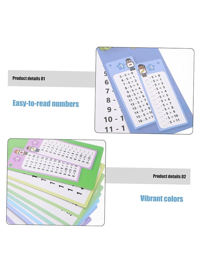 1 Set Math Flashcards Reusable Dry Erase Addition and Subtraction Cards for Classroom and Home Learning Interactive Educational Tools for Early Math Skills Cards with Markers - Image 3