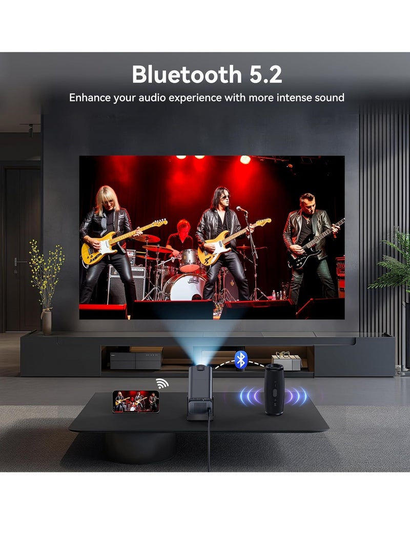 ELTRAZONE HY320 Smart Projector: 4K Native 1080P, Built-in Android TV, WiFi, Bluetooth, and 10000 Lumens Brightness  - Image 2