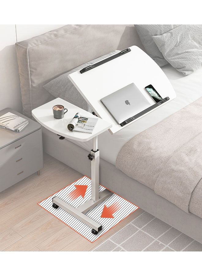 NKX Home Office Computer Table Adjustable Height Laptop Desk with Wheels - Image 2