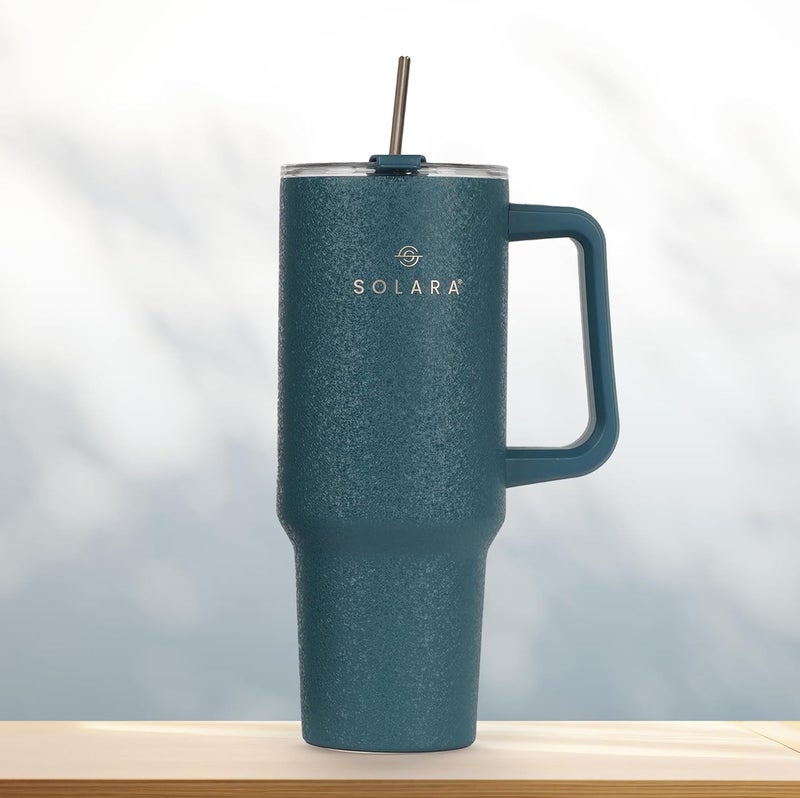 SOLARA Elixir 40oz Tumbler for Hot and Cold, 1200ml Insulated Tumbler with Lid, Stainless Steel Tumbler with Straw, Travel Tumbler, Coffee Mug for Office, Home, 1200ml, 40oz, Bezel - Image 1