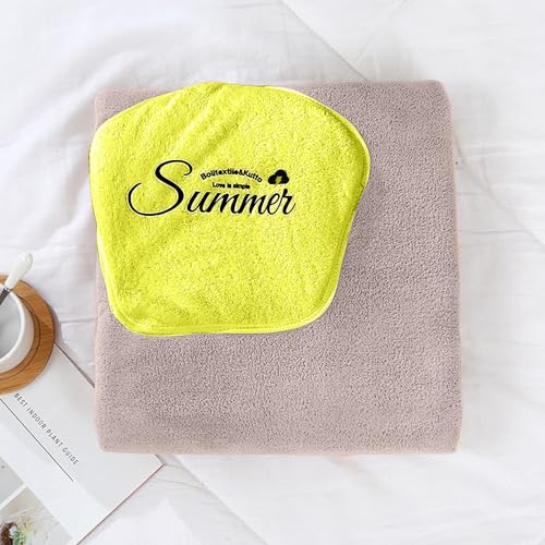 HOUSSE Wearable Spa Bath Towel for Women | Soft, Cozy Wrap with Snap Closure |Women’s Day Gift | 110 x 140 cm (Beige_Yellow Star) - Image 3