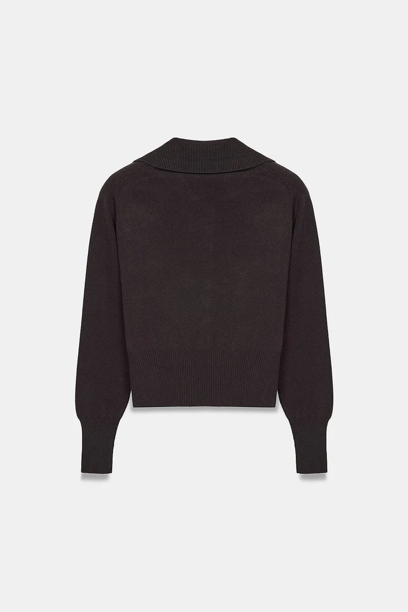 Dilvin Dark Mocha Brown DILVIN Women's Acrylic Wool Blend Sweater for Women | Best Price UAE
