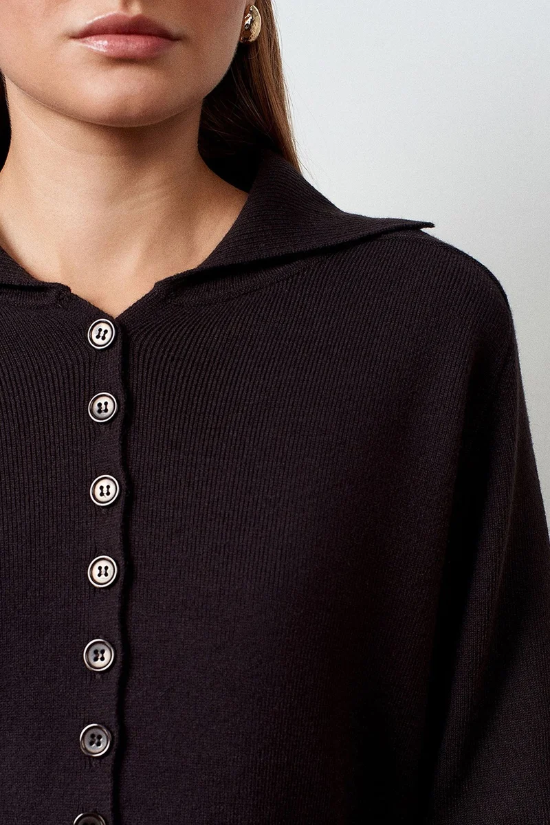 Dilvin Dark Mocha Brown DILVIN Women's Acrylic Wool Blend Sweater for Women | Best Price UAE
