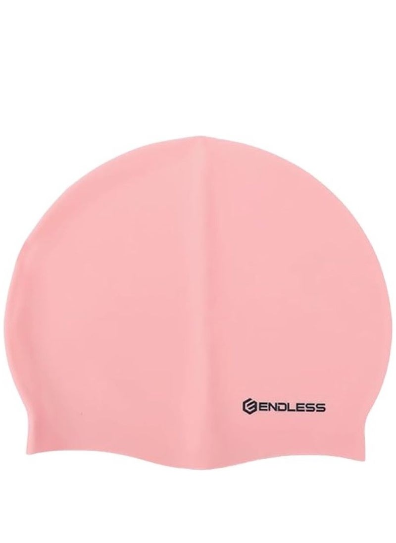 ENDLESS  Comfortable Silicon Swimming Cap with Ergonomic Ear Pockets | Fully Elastic Waterproof Cap for Long and Short Hair with Thicker Edge | For Women and Men  - Image 1