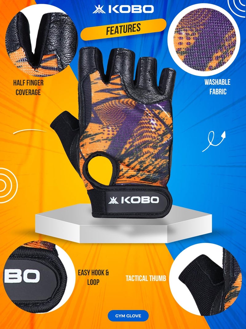 Kobo WTG-60 Weight Lifting Gym Gloves Hand Protector for Fitness Training - Image 4