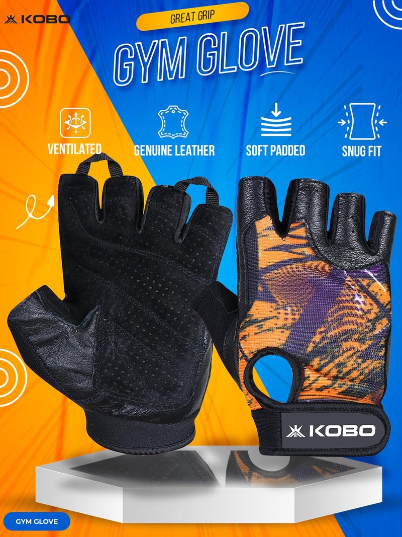 Kobo WTG-60 Weight Lifting Gym Gloves Hand Protector for Fitness Training - Image 2