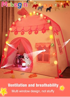 MEBEGIN Kids Portable Tent, Durable Pop up Tent with Windows, Fun Playhouse for Indoor and Outdoor, Easy to Set Up and Fold, Plenty of Room to Play, Suitable for Family Vacation on Beach, Garden and Camping, 130*100*130cm  - Image 3
