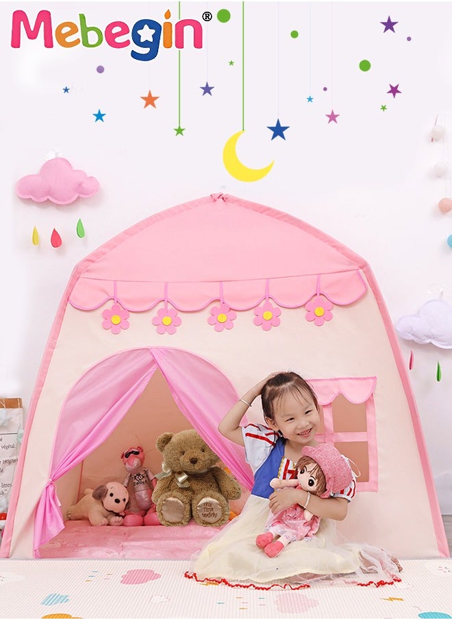 MEBEGIN - Kids Portable Tent, Durable Pop up Tent with Windows, Fun Playhouse for Indoor and Outdoor, Easy to Set Up and Fold, Plenty of Room to Play, Suitable for Family Vacation on Beach, Garden and Camping, 130*100*130cm - Image 1