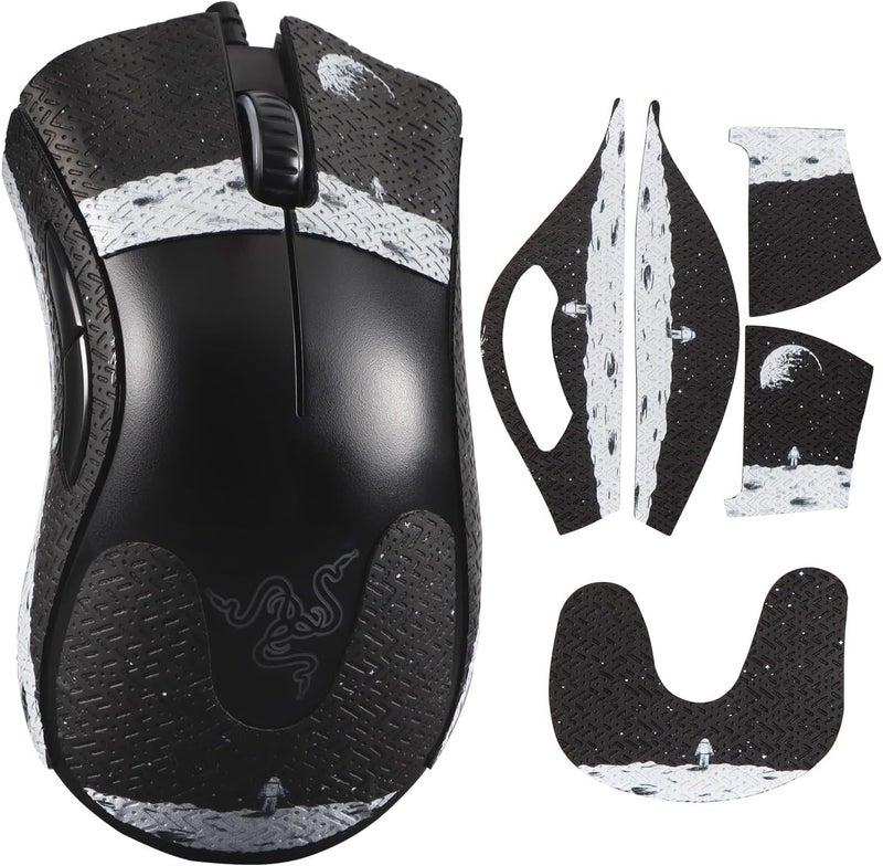 immoenuc Mouse Grip Tape sticker for Razer DeathAdder Essential Mouse Anti Slip Skin Self-Adhesive,Pre-Cut,Sweat-Resistant Game Mouse Accessories(Earth Pattern) - Image 1