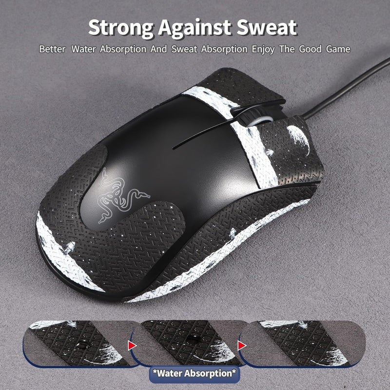 immoenuc Mouse Grip Tape sticker for Razer DeathAdder Essential Mouse Anti Slip Skin Self-Adhesive,Pre-Cut,Sweat-Resistant Game Mouse Accessories(Earth Pattern) - Image 4