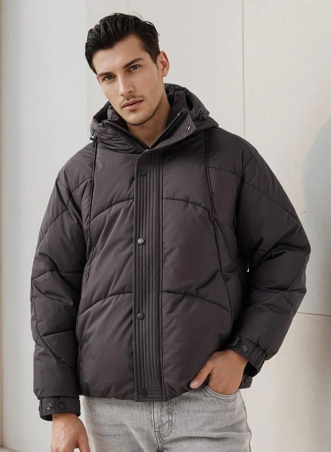 Iconic Iconic Men Regular Fit Hooded Puffer Jacket