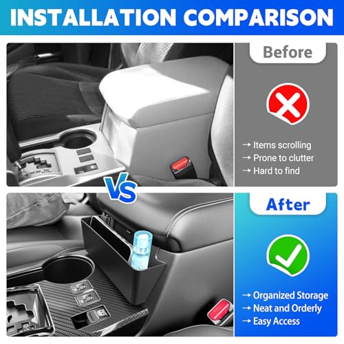 Titibett Center Console Organizer Tray Fits for 2010-2024 Toyota 4Runner Armrest Hanging Storage Box Compatible with 4Runner Interior Accessories (Console Hanging) - Image 2