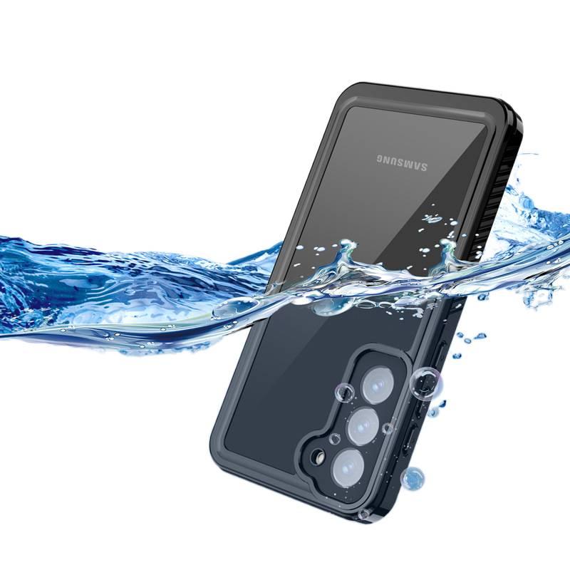 غطاء واقي بTPU + PC لـ Samsung Galaxy S24 مع مقاوم للصدمات وحماية من السقوط مع مقاوم للصدمات مع مقاوم للماء مع استخدام خارجي باللون رمادي من مادة TPU للمكتب للاستخدام الخارجي - Image 2