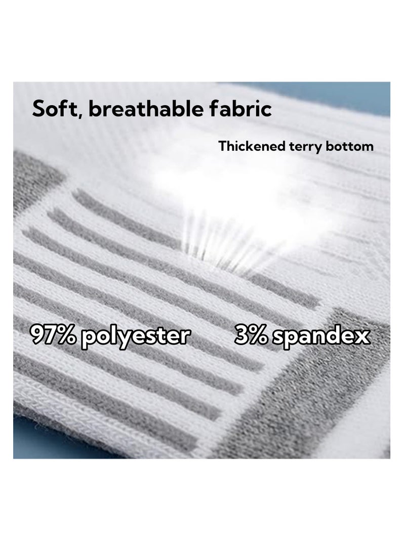 نوفولان جوارب رياضية رجالية للجري - عبوة من 6 جوارب رياضية للرجال، تتضمن 3 أزواج سوداء و3 أزواج بيضاء، ماصة للرطوبة، مصنوعة من نسيج شبكي يسمح بالتهوية، مانعة للانزلاق، مناسبة للجري وكرة السلة - Image 4