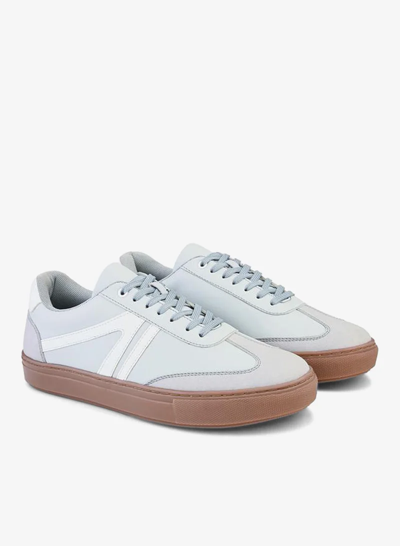 Styli Active Panelled Gum Sole Lace Up Sneakers