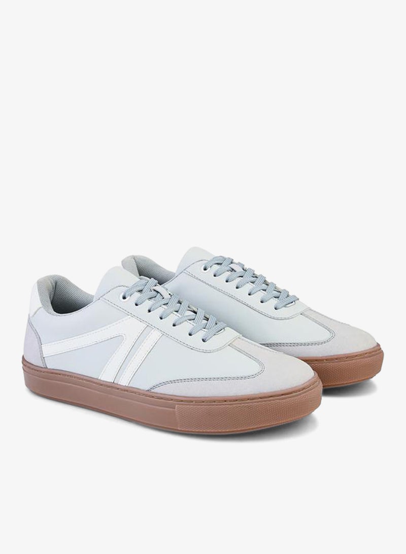 Styli Active Panelled Gum Sole Lace Up Sneakers - Image 2