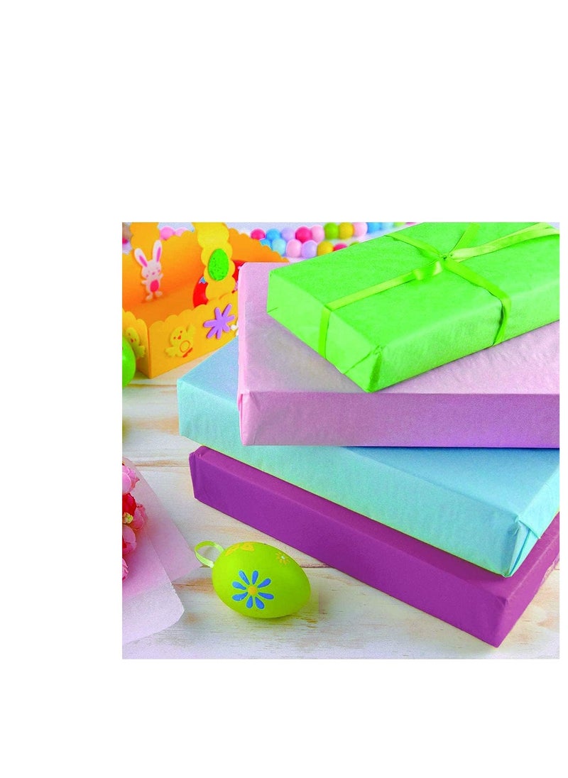 FLAMINGO Gift Wrapping Tissue Paper, 10 Sheets Tissue Paper Breathable Flower Wrapping Lining Paper Square Solid Color Bouquet Paper Art Tissue for Packaging Craft Project Flower Making, 50cmx75cm 10different colour  - Image 3